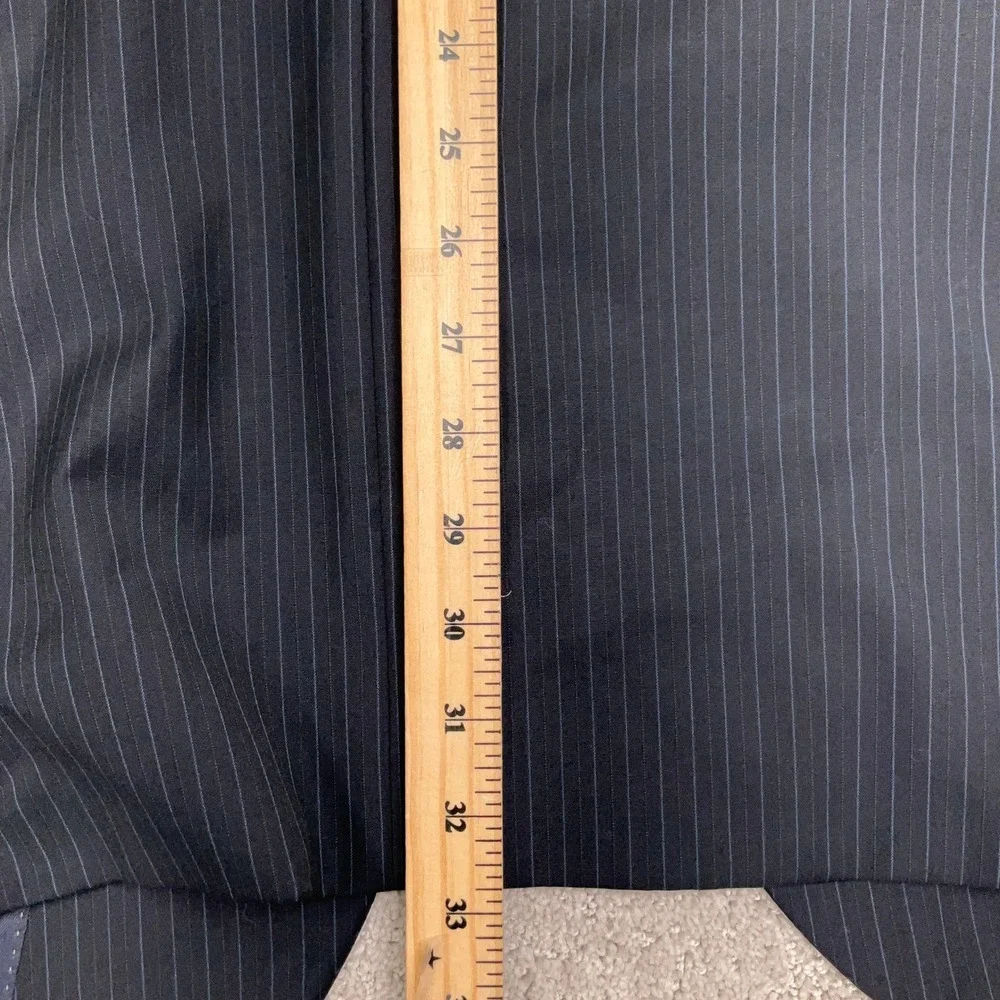 Hugo Boss Blazer Mens 44L Navy Blue Pinstripe Selection Ivy Leage Executive Wool